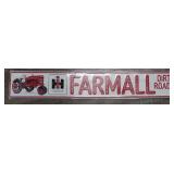 Farmall Dirt Road Die Cut Street Sign