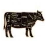 Cow Die Cut Sign