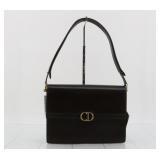 Christian Dior CD Black Leather Shoulder Bag