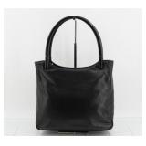 Prada Plastic Handle Leather Tote Bag