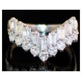 Platinum Natural 1.00 ct Brilliant Diamond Ring