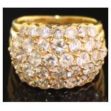 18k Gold 3.82 ct Natural Brilliant VS Diamond Ring