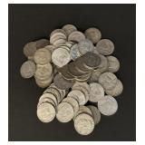 Estate Lot Franklin Silver Half Dollar Coins Mixed