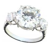 14kt Gold 6.33 ct VS Round Lab Diamond Ring
