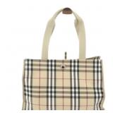 Burberry Nova Check Canvas Tote Bag