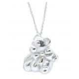 Tiffany & Co Sterling Silver Teddy Bear Necklace