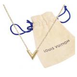 Louis Vuitton V Gold Necklace