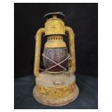 Vintage Dietz Yellow Lantern With Red Globe