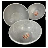 (3) Pc Defiance Enameled Ware Bowls