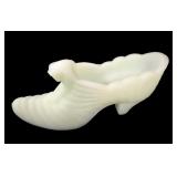 FENTON Satin Art Glass Slipper