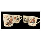 (4) Norman Rockwell Cups