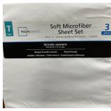 Twin Set White Microfiber Sheet Set Wrinkle