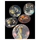 (5) Norman Rockwell Plates