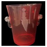 Rare Red Murano Glass Ice Bucket