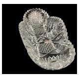 Heavy Crystal American Brilliant Celery Bowl