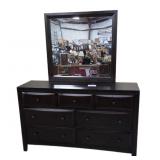 Estate Dresser & Mirror (2 Drawers Repaired)