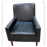 New in Box Faux Leather Black Arm Chair