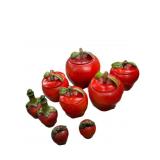 Apple Cannisters Set, Cruets Salt & Pepper