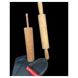 (2) Dough Rollers & Red Handle Pastry Blender