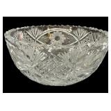 Heavy Etchef Crystal 4 x 8 " Bowl