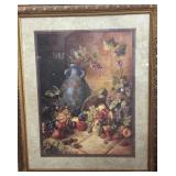28 " x 35 " Framed Still Life Picture of Fruit