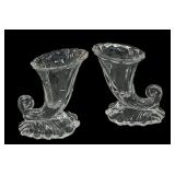 Pair 7 " Heisey Warwick Cornucopia