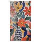 30 " x 60 " Canvas Modern Vase of Flowers