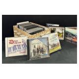 Lined Rattan Basket Full GOSPEL CDs