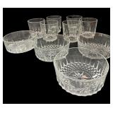(6) Crystal Glasses (4) Crystal Bowls