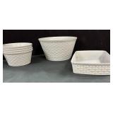 Gray Round Food Safe Basket w