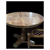 Estate Round Table & 4 Roll Around Chairs