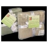 (2) 6 Pc Comfort & Joy Washcloths-Green