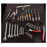 (8) pc Wrench Set (9) Screwdrivers & More
