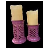 JM 2 Pack Scented Flameless  Candles- Lavender