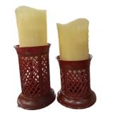 JM 2 Pack Scented Flameless  Candles-Apple