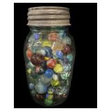 Ball Mason Blue Quart Jar Marbles