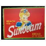 Sunbeam 15-3/4 Inch Metal Advertisement Sign