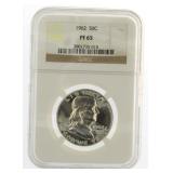1962 PF65 Franklin Silver Half Dollar