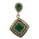 Elegant 4.25 ct Emerald & Topaz Baguette Pendant