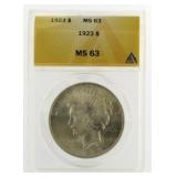 1923 MS63 Peace Silver Dollar