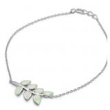 Beautiful Fire Opal Leaf Bracelet