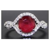 Brilliant 2.50 ct Ruby Infinity Ring