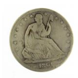 1861-S Seated Liberty SIlver Half Dollar