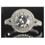14kt Gold Round Brilliant 2.11 ct Diamond Ring