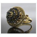 10kt Gold Antique 1.77 ct Sapphire Estate Ring