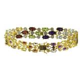 Beautiful Genuine Gemstone Tennis Bracelet