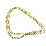 10kt Gold 18" Figaro Necklace