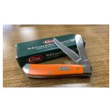 Case XX 4207 orange handle mini trapper pocket