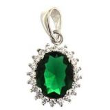 Oval 3.60 ct Emerald Designer Pendant