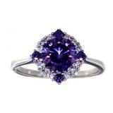 Cushion Cut 2.84 ct Amethyst Designer Ring